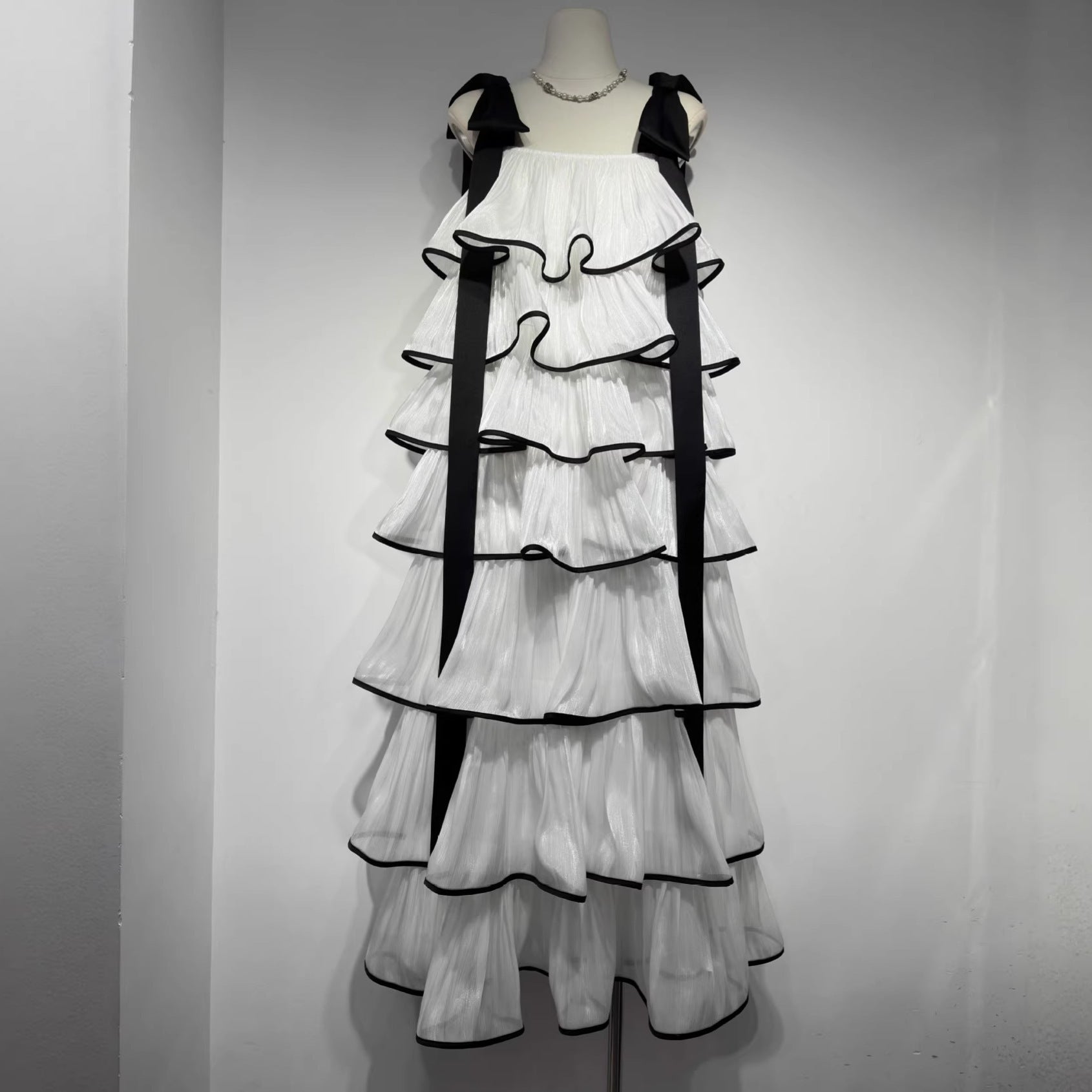 French Chic Camisole Dress For Women With Ruffled Hem