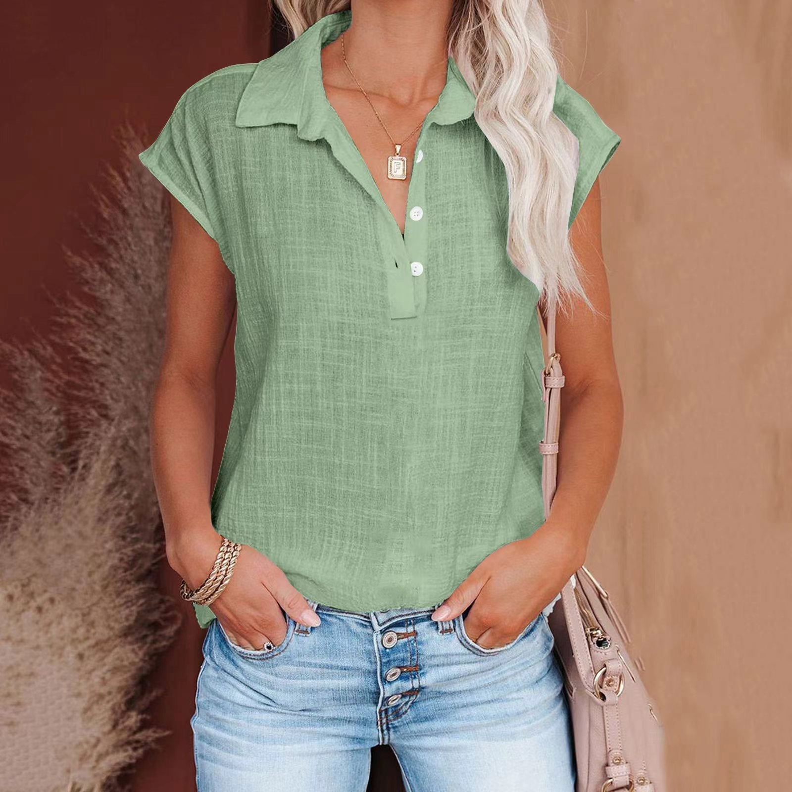 Women's Retro Cotton-linen Shirt
