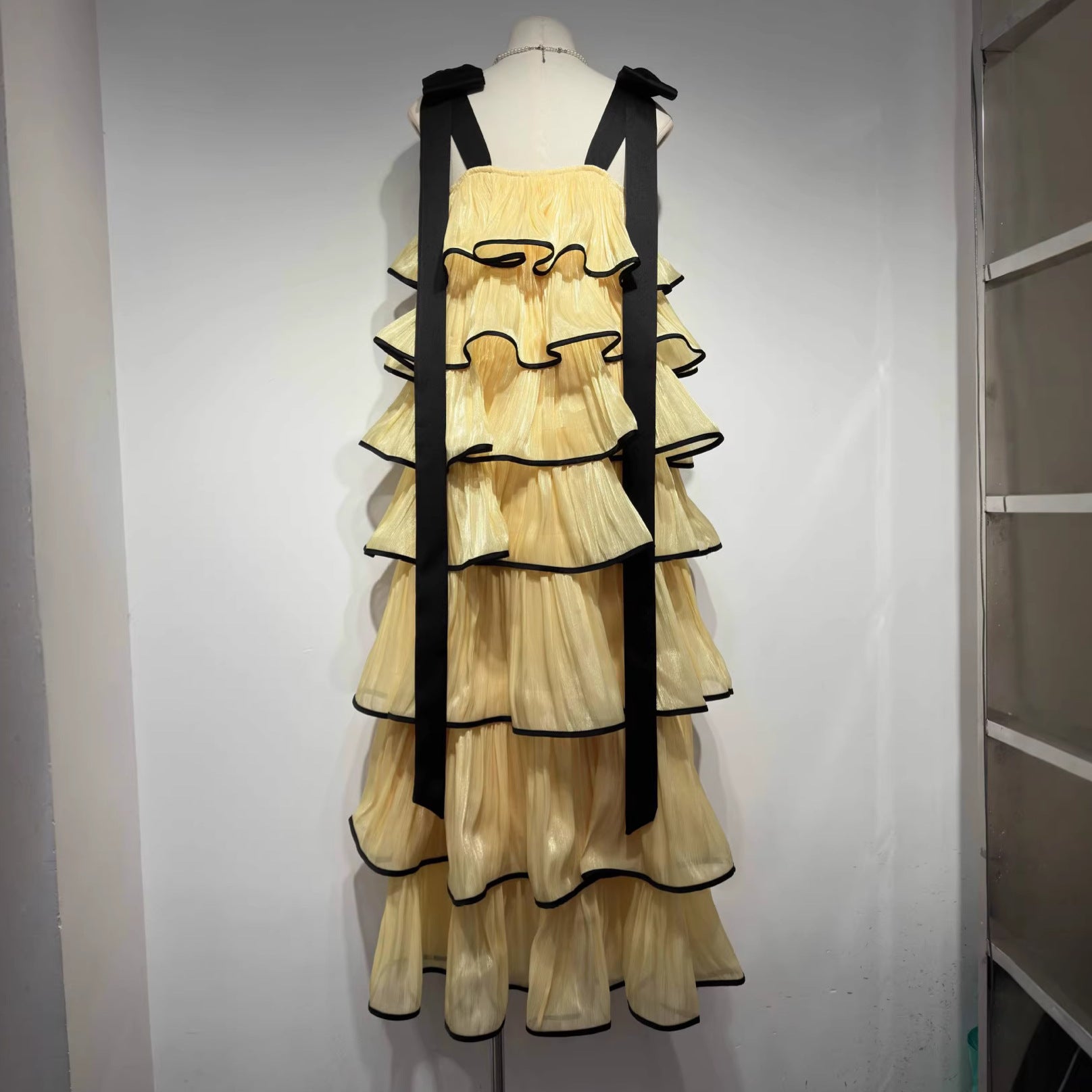 French Chic Camisole Dress For Women With Ruffled Hem