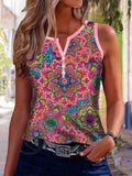 Women's Button Print Top